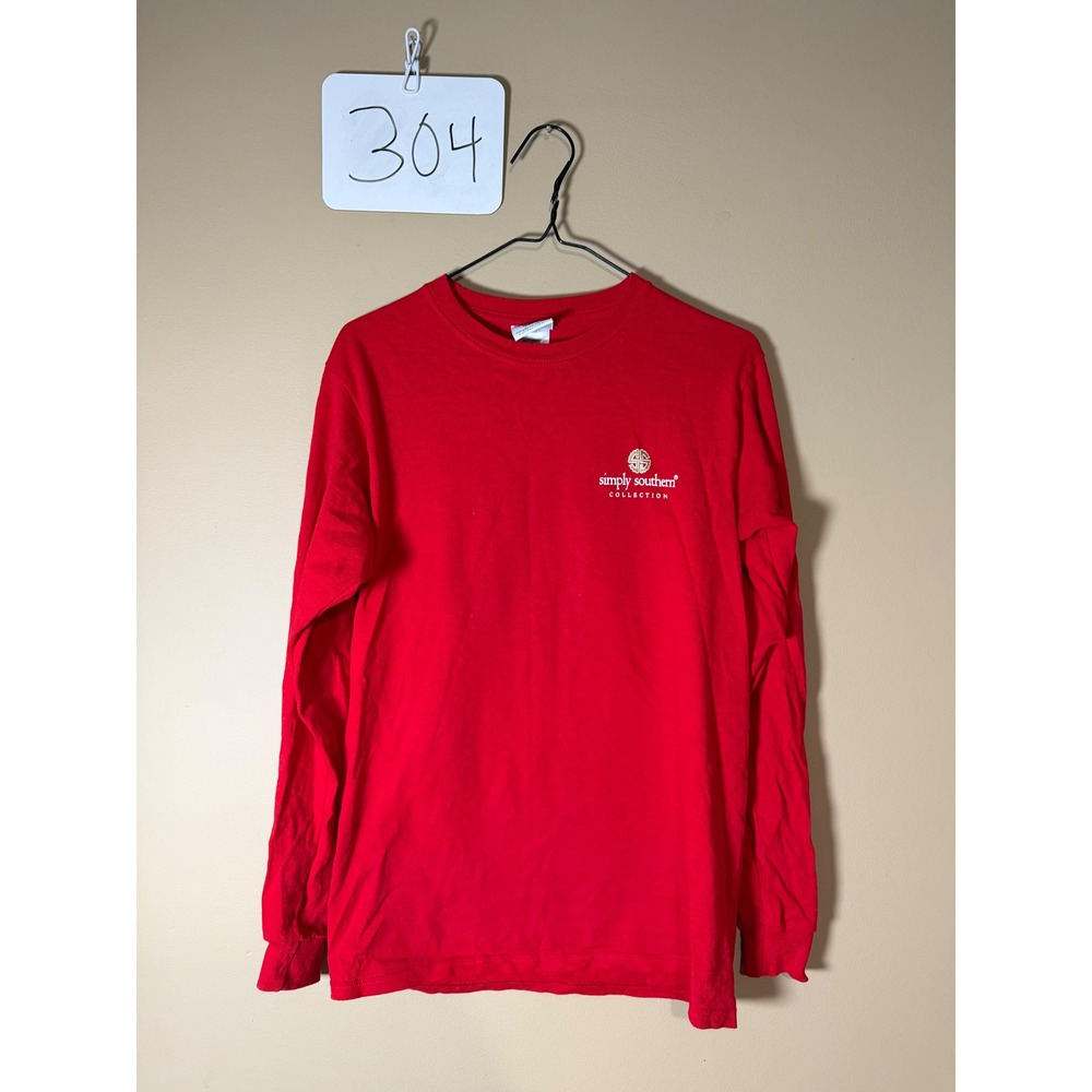 Simply Southern Red True Love Was Born In A Stable Nativity Long Sleeve Tee S